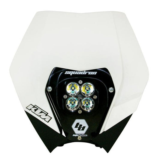KTM Headlight Kit AC 08-13 w/ Headlight Shell White Squadron Sport Baja Designs - 557061AC
