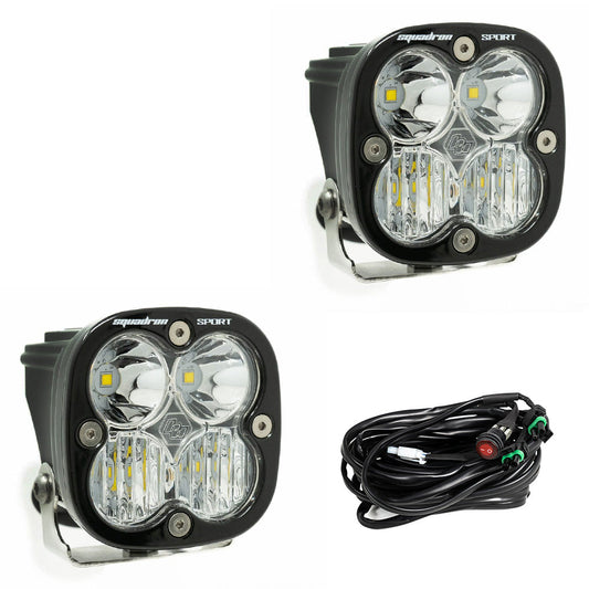 LED Light Pods Clear Lens Driving/Combo Pair Squadron Sport Baja Designs - 557803