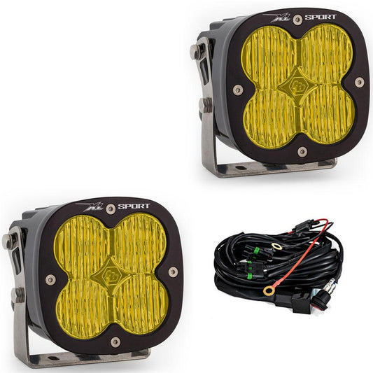 LED Light Pods Baja Amber Lens Wide Cornering Pattern Pair XL Sport Series Baja Designs - 567815