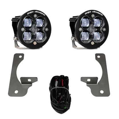 Squadron R SAE Fog Pocket Light Kit Jeep 2007-18 Wrangler JK w/ Premium OE Bumper (SAE Fog; Clear) Baja Designs - 587524
