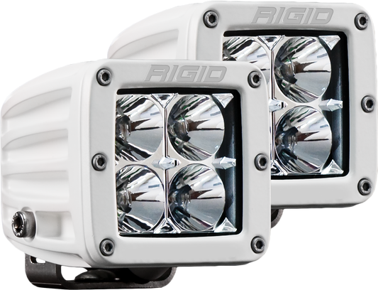 Hybrid Flood Surface Mount White Housing Pair D-Series Pro RIGID Industries - Default Title
