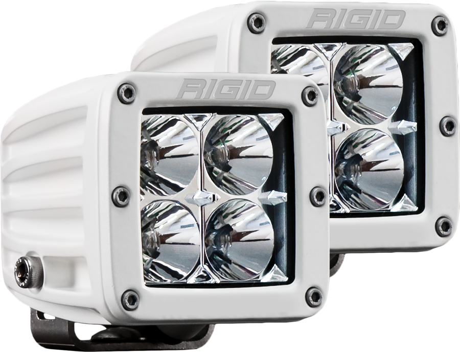 Hybrid Flood Surface Mount White Housing Pair D-Series Pro RIGID Industries - Default Title