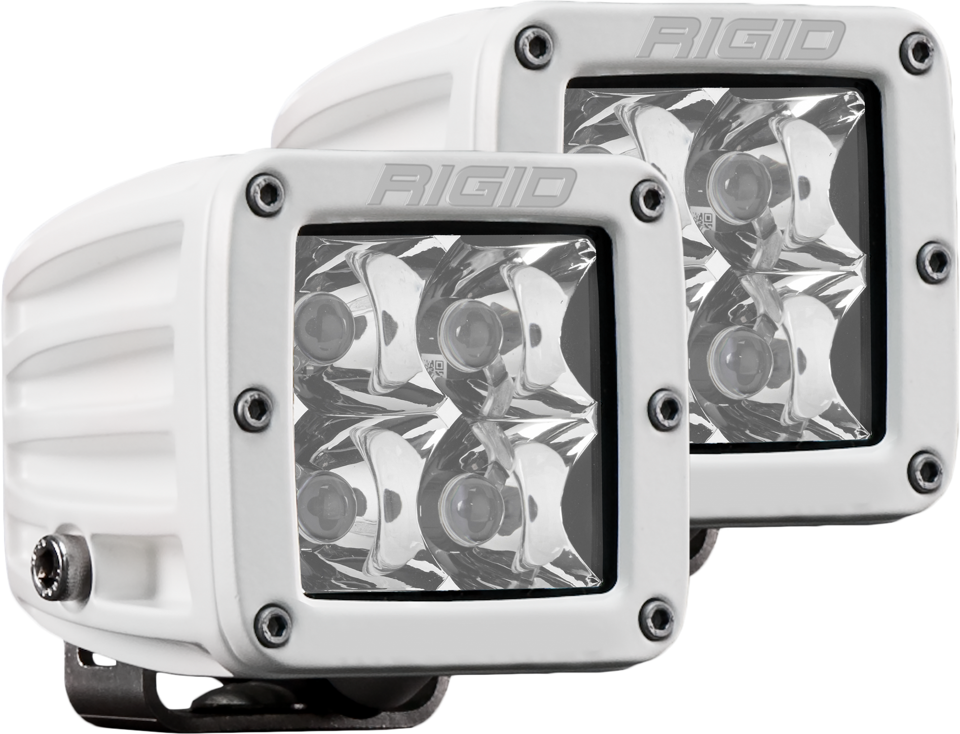 Hybrid Spot Surface Mount White Housing Pair D-Series Pro RIGID Industries - Default Title