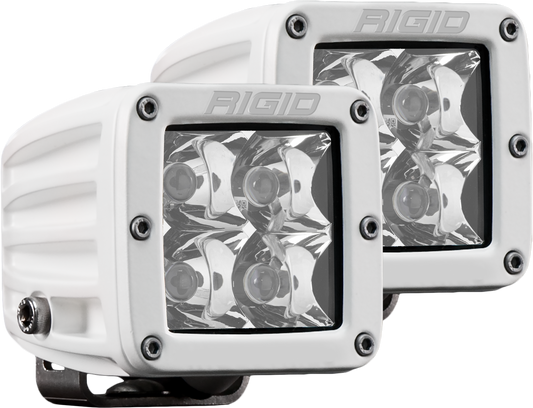 Hybrid Spot Surface Mount White Housing Pair D-Series Pro RIGID Industries - Default Title