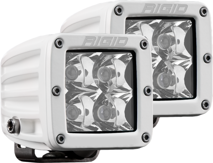 Hybrid Spot Surface Mount White Housing Pair D-Series Pro RIGID Industries - Default Title