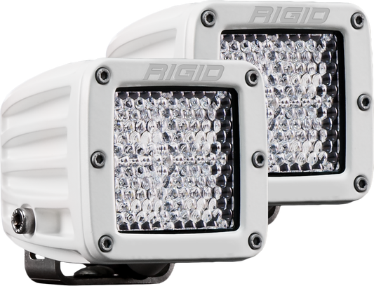 Hybrid Diffused Surface Mount White Housing Pair D-Series Pro RIGID Industries - Default Title