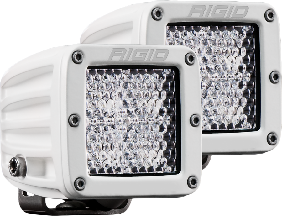 Hybrid Diffused Surface Mount White Housing Pair D-Series Pro RIGID Industries - Default Title