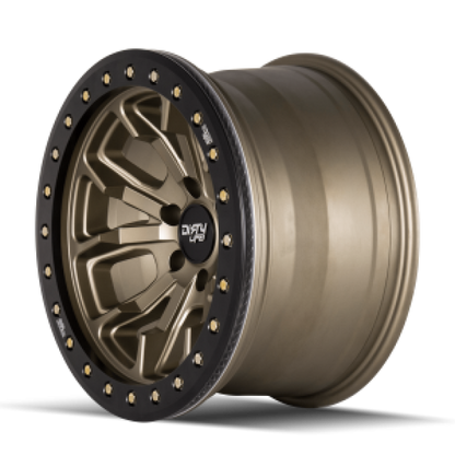 Dirty Life 9303 DT-1 20x9 / 8x165.1 BP / 0mm Offset / 130.8mm Hub Satin Gold Wheel - Beadlock