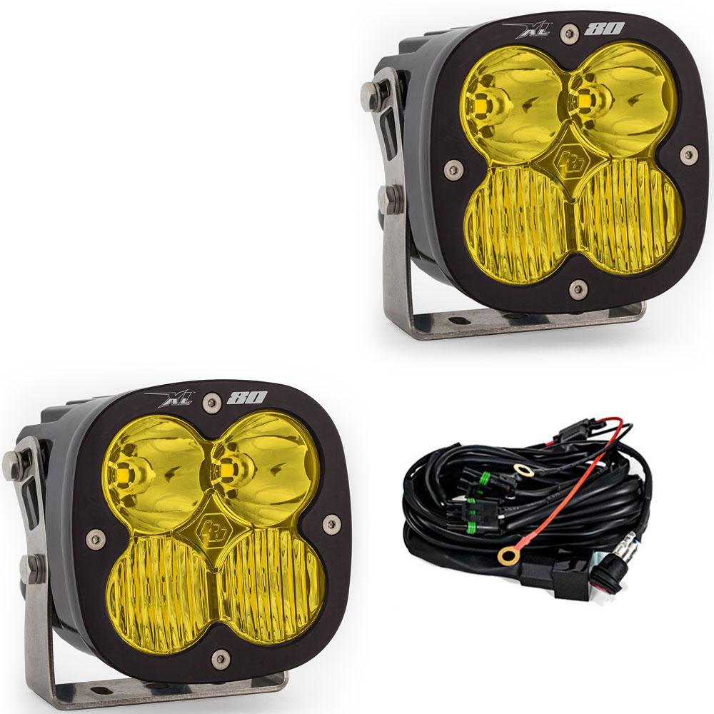 LED Light Pods Baja Amber Lens Driving Combo Pattern Pair XL80 Series Baja Designs - 677813