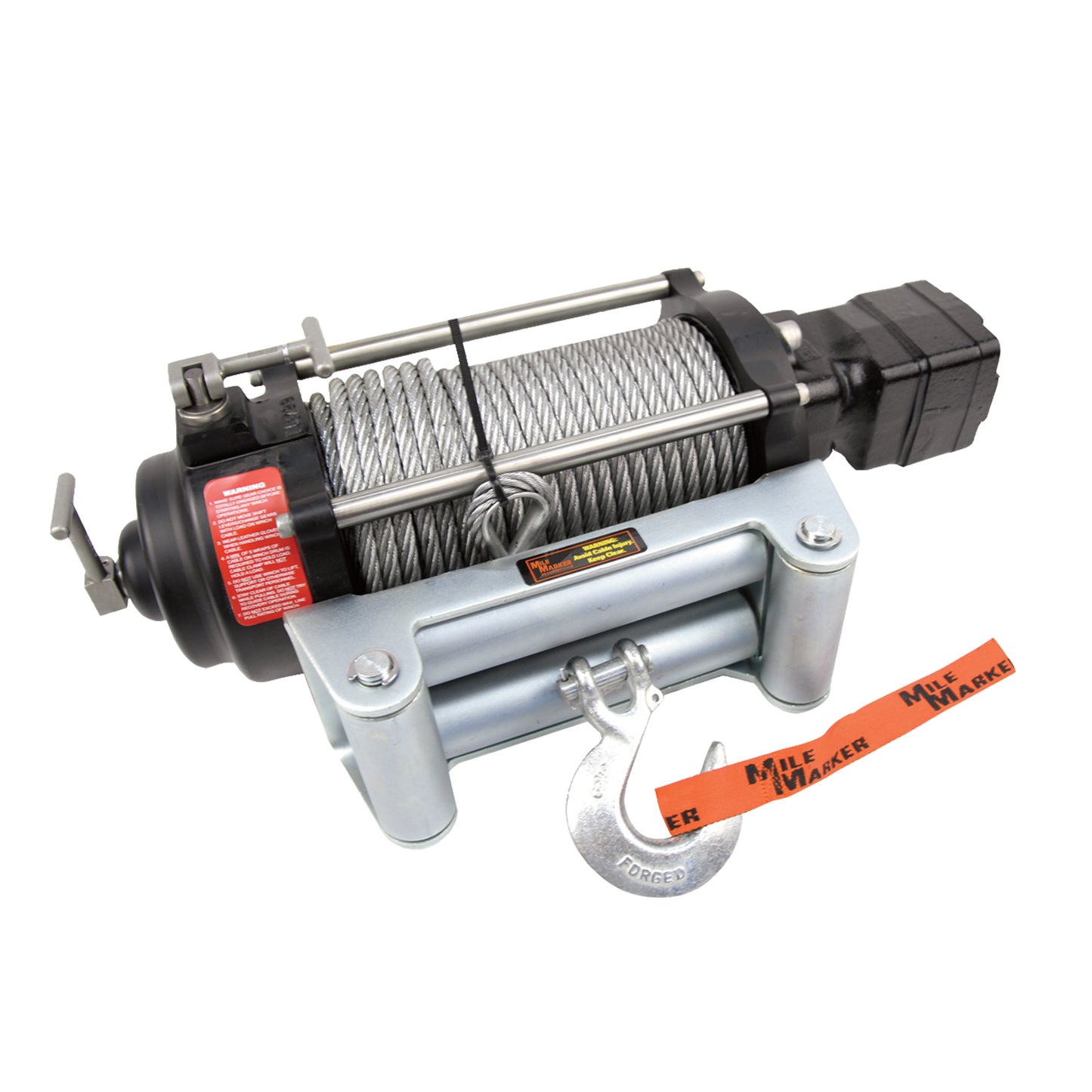 H9000 9,000 lb 2 Speed Hydraulic Winch with Steel Cable 100 Foot Mile Marker