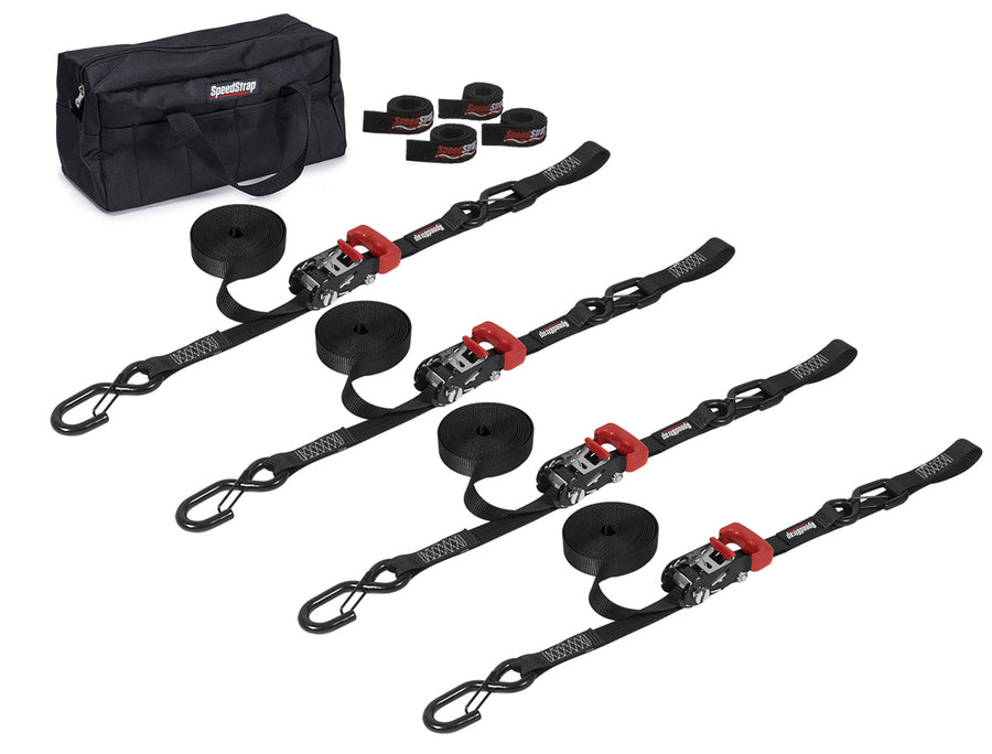 Heavy Duty Motorcycle/ATV Tie-Down Kit Black SpeedStrap