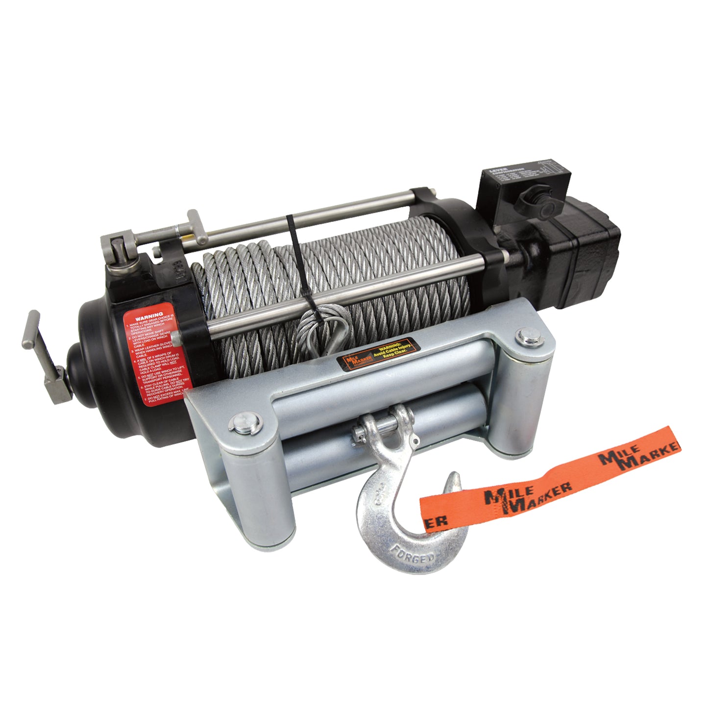 HI10500 10,500 lb 2 Speed Hydraulic Winch Integrated Solenoid 100 Foot Mile Marker
