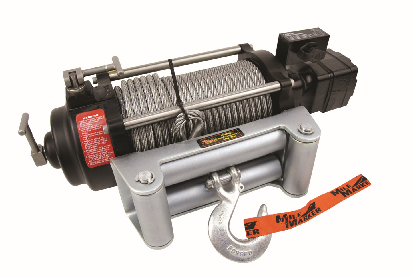 HI9000 9,000 lb 2 Speed Low Pressure Hydraulic Winch 100 Foot Mile Marker