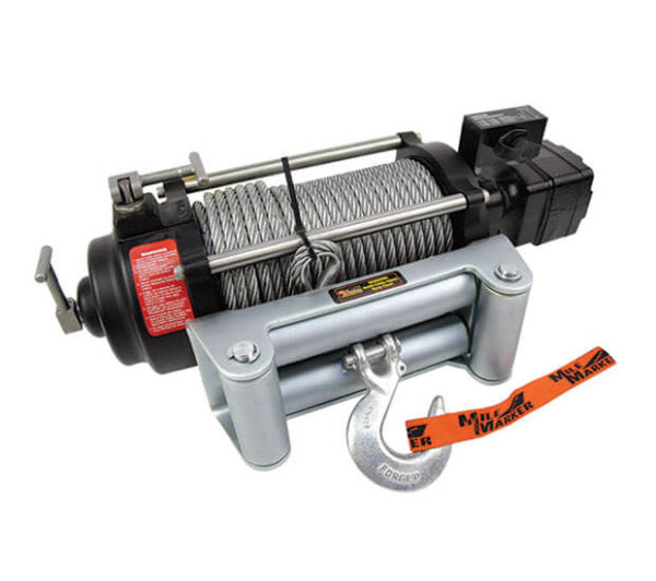 HI9000 9,000 lb 2 Speed Hydraulic Winch Integrated Solenoid 100 Foot Mile Marker