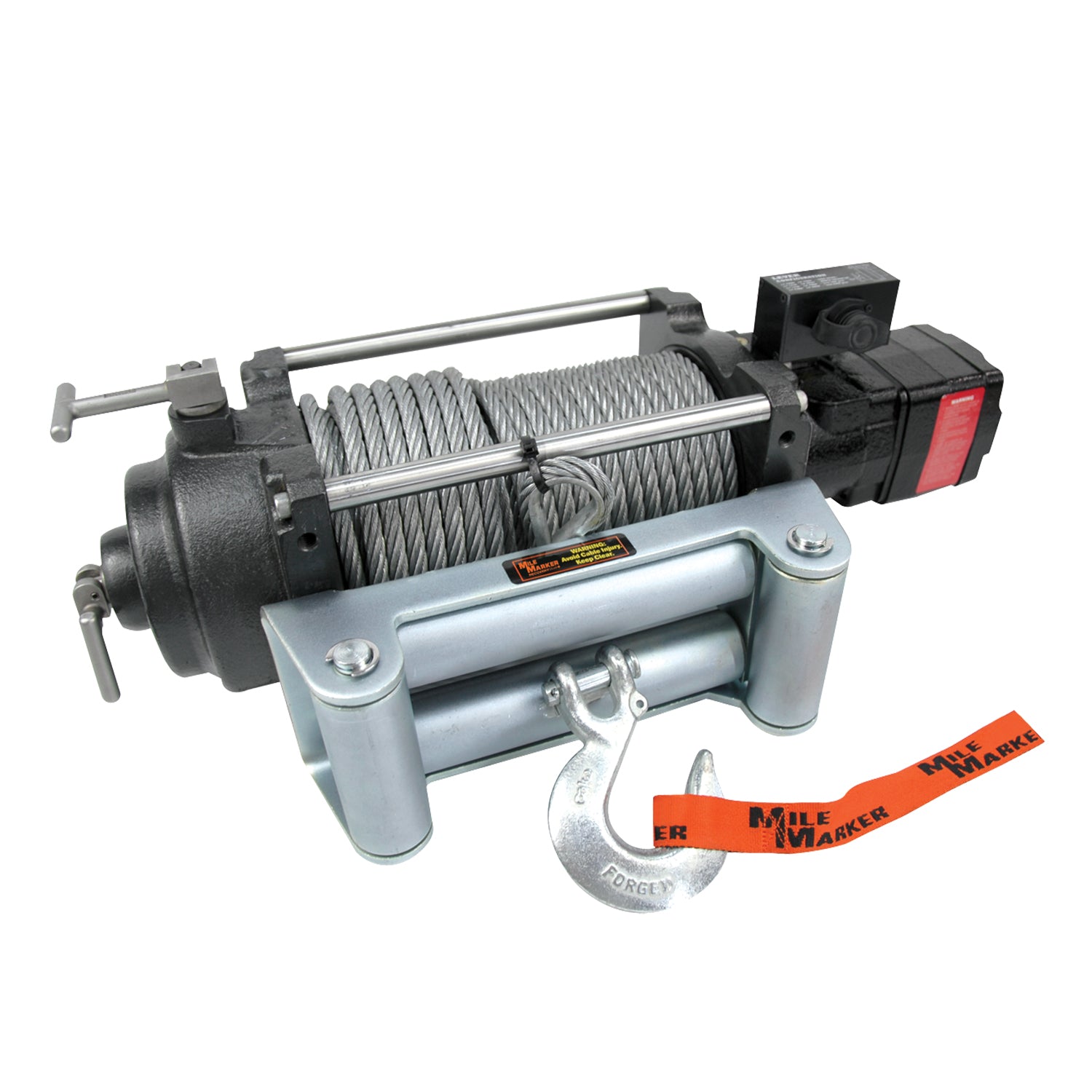 HI12000 12,000 lb 2 Speed Hydraulic Winch 24V Integrated Solenoid Mile Marker