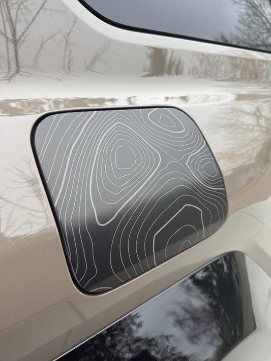 Topographic Map Fuel Door Overlay - 2025+ 4Runner