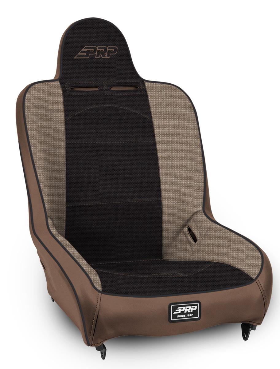 Premier High Back Suspension Seat Tan and Black Tweed PRP Seats