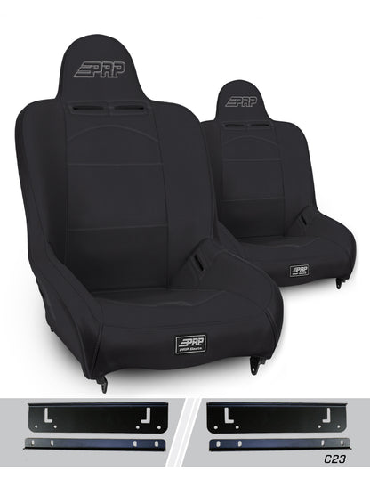 Premier High Back Suspension Seats Kit for 03-06 Jeep Wrangler TJ Pair PRP Seats