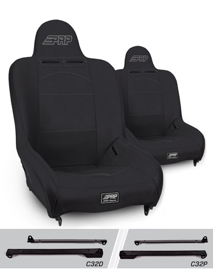 Premier High Back Suspension Seats Kit for Jeep Wrangler CJ7/YJ Pair PRP Seats