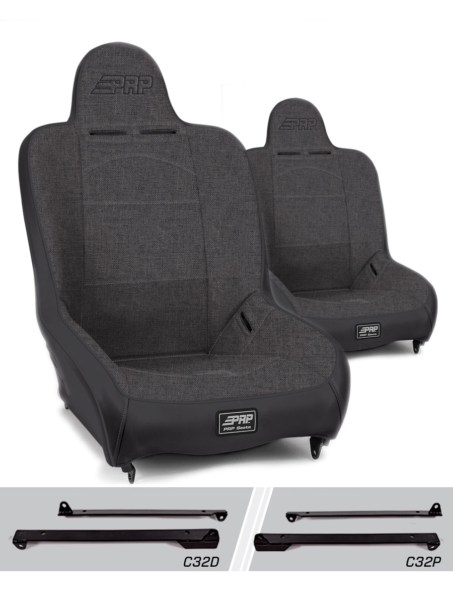 Premier High Back Suspension Seats Kit for Jeep Wrangler CJ7/YJ Pair PRP Seats