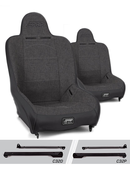 Premier High Back Suspension Seats Kit for Jeep Wrangler CJ7/YJ Pair PRP Seats