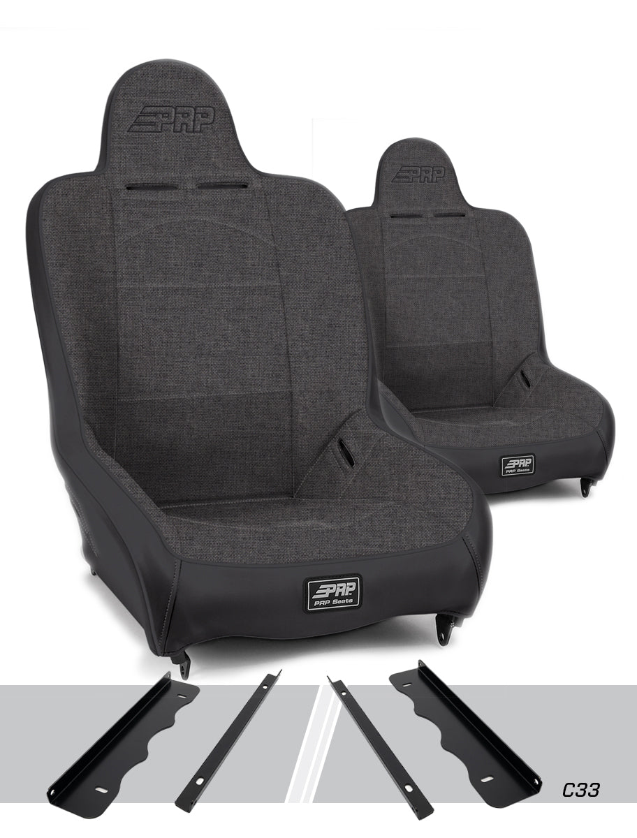 Premier High Back Suspension Seats Kit for 95-01 Jeep Cherokee XJ Pair PRP Seats
