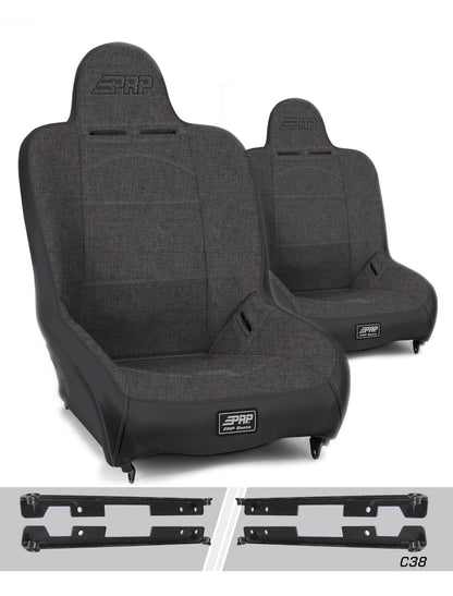 Premier High Back Suspension Seats Kit for Jeep Wrangler JK/JKU Pair PRP Seats