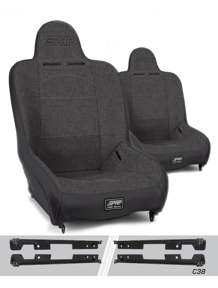 Premier High Back Suspension Seats Kit for Jeep Wrangler JK/JKU Pair PRP Seats