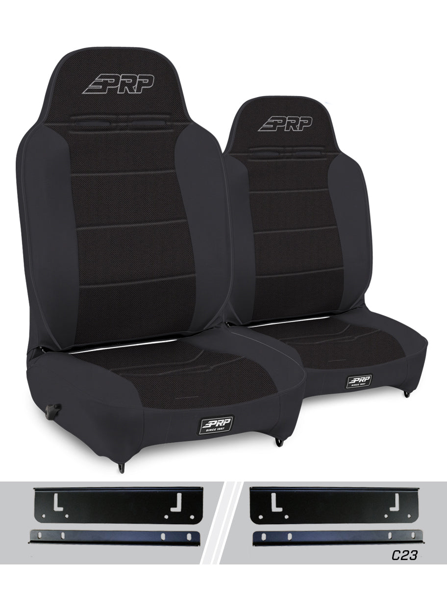 Enduro High Back Reclining Suspension Seats Kit for 97-02 Jeep Wrangler TJ Pair PRP Seats