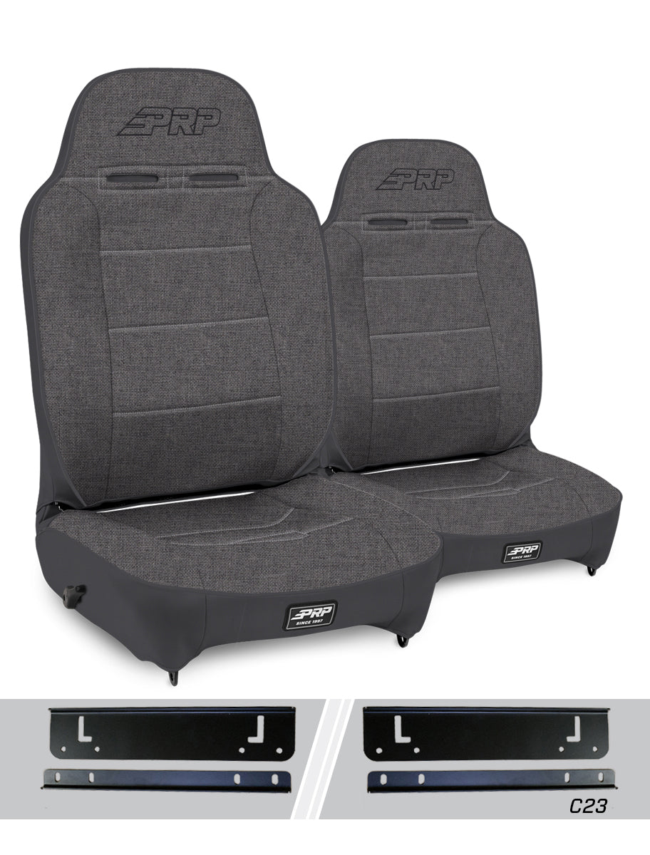 Enduro High Back Reclining Suspension Seats Kit for 97-02 Jeep Wrangler TJ Pair PRP Seats