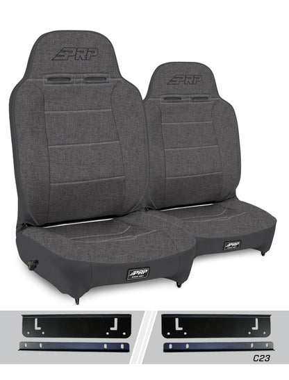 Enduro High Back Reclining Suspension Seats Kit for 97-02 Jeep Wrangler TJ Pair PRP Seats