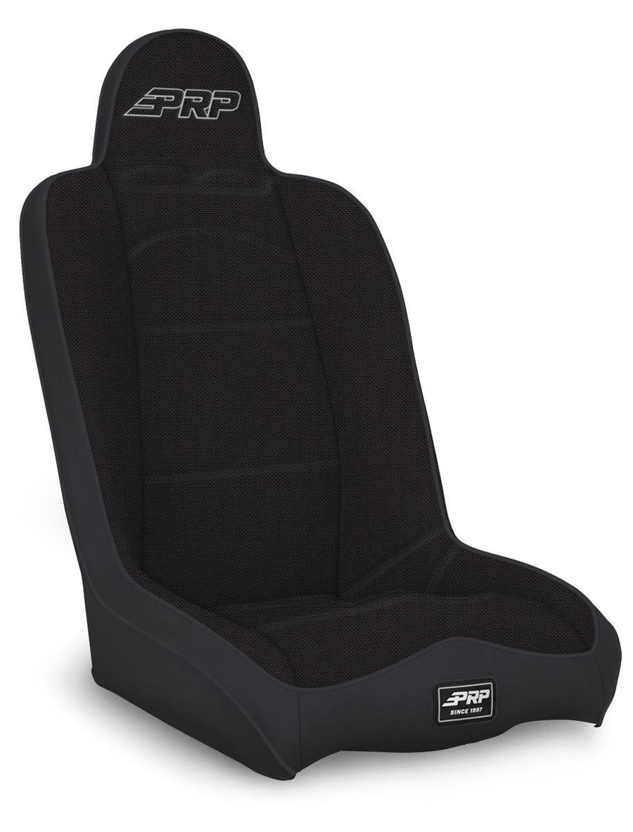 Daily Driver High Back Suspension Seat Tweed - Black and Orange