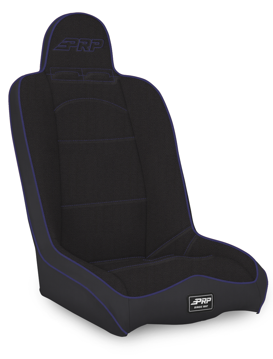 Daily Driver High Back Suspension Seat Black and Purple Tweed PRP Seats