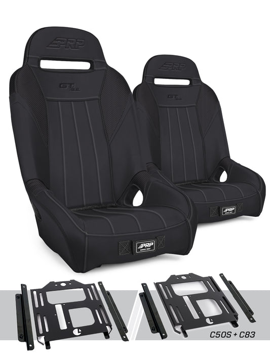 GT/S.E. Suspension Seats Kit for Polaris RZR 570 800 900 Pair - Black