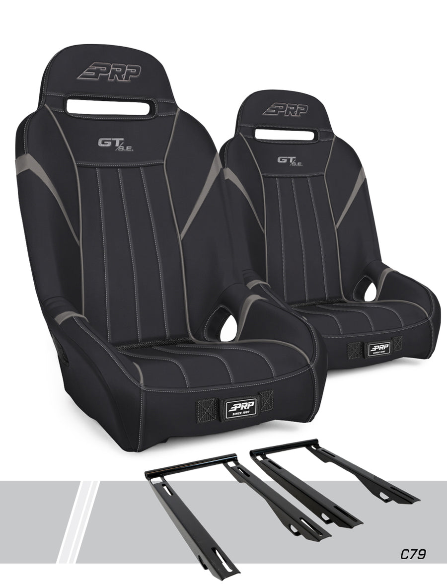 GT/S.E. Suspension Seats Kit for Polaris RZR PRO XP PRO R Turbo R Pair Black & Gray - Default Title