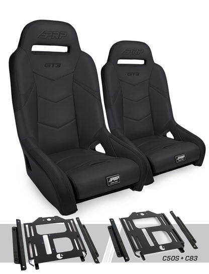 GT3 Suspension Seats Kit for Polaris RZR 570 800 900 Pair PRP Seats