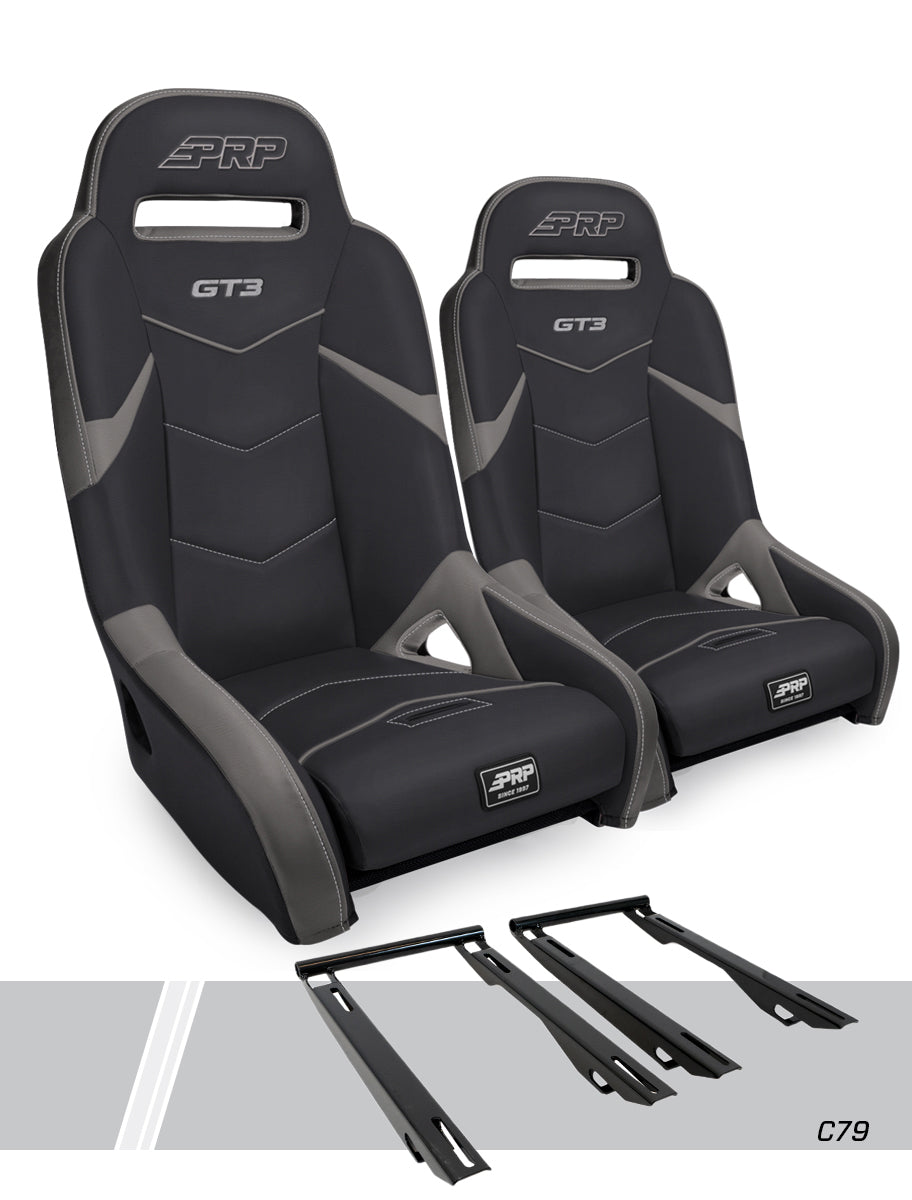 GT3 Suspension Seats Kit for Polaris RZR PRO XP PRO R Turbo R Pair PRP Seats