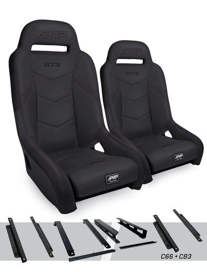 GT3 Suspension Seats Mount & Slider Kit for Can-Am Maverick X3 & Maverick R Pair PRP Seats