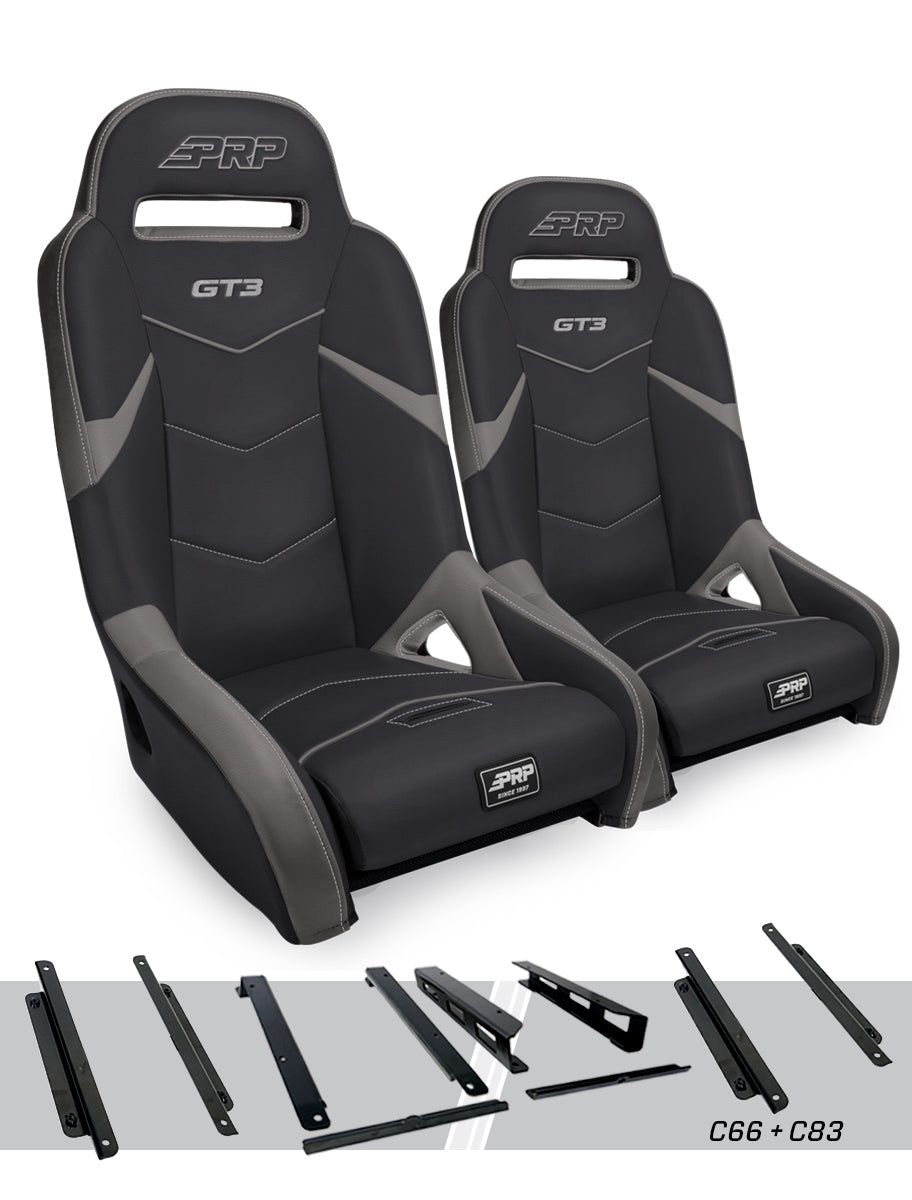 GT3 Suspension Seats Mount & Slider Kit for Can-Am Maverick X3 & Maverick R Pair PRP Seats