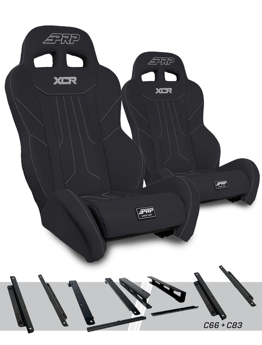 XCR Suspension Seats Kit for Honda Talon Pair - Black