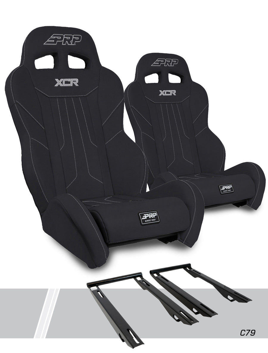 XCR Suspension Seats Kit for Polaris RZR PRO XP PRO R Turbo R Pair - Black
