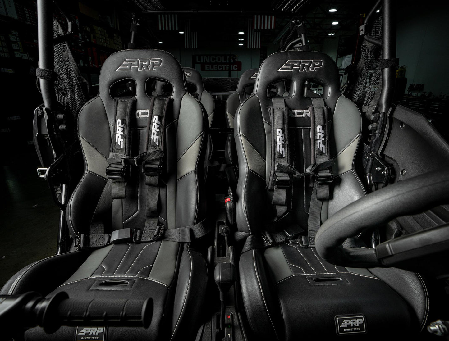 XCR Suspension Seats Kit for Polaris RZR PRO XP PRO R Turbo R Pair Black & Gray PRP Seats