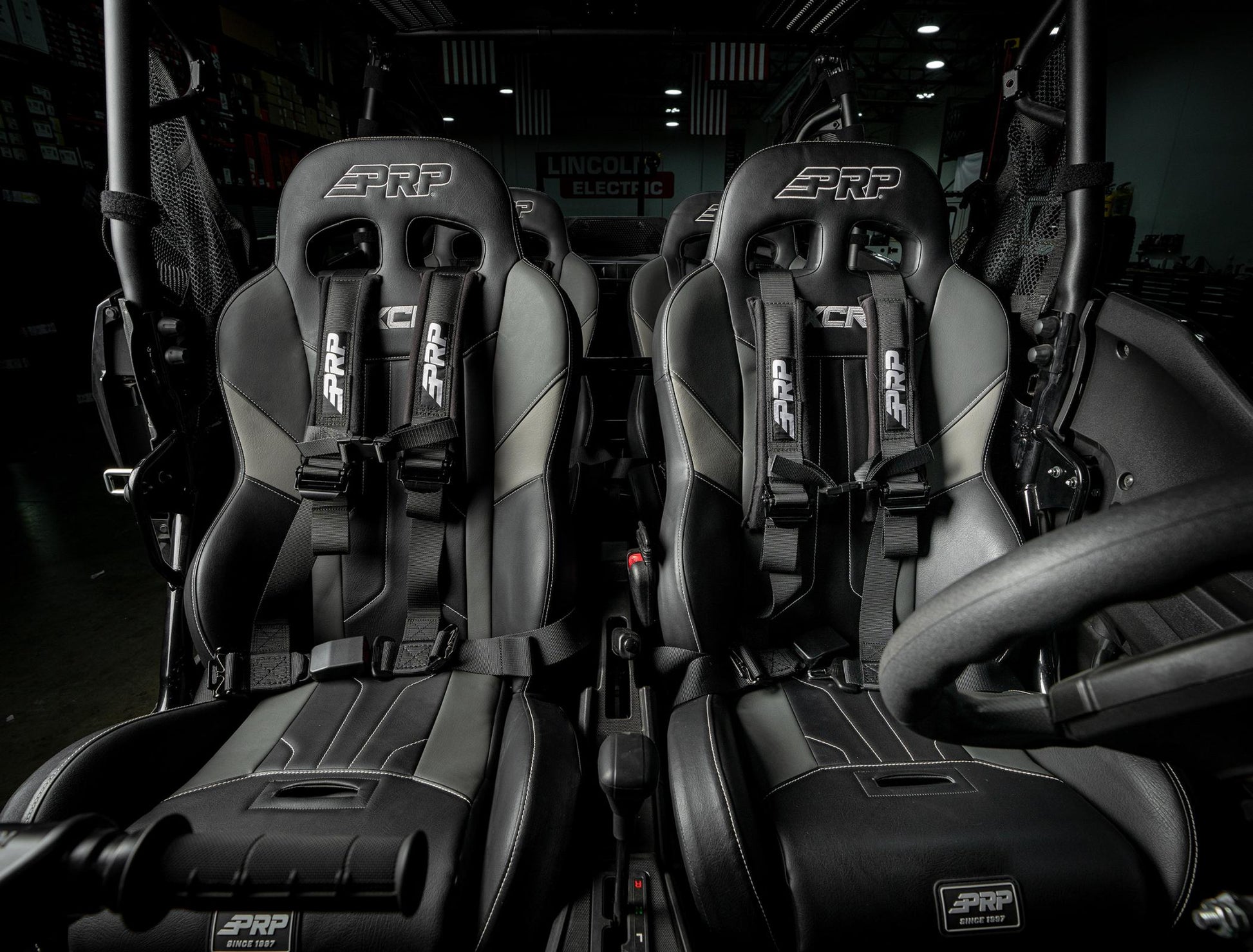 XCR Suspension Seats Kit for Polaris RZR PRO XP PRO R Turbo R Pair Black & Gray PRP Seats