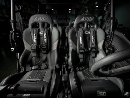 XCR Suspension Seats Kit for Polaris RZR PRO XP PRO R Turbo R Pair Black & Gray PRP Seats