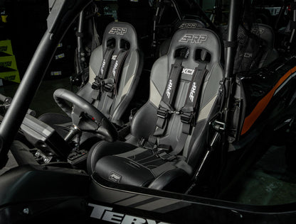 XCR Suspension Seats Kit for Polaris RZR PRO XP PRO R Turbo R Pair Black & Gray PRP Seats