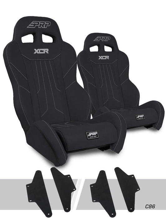 XCR Suspension Seats Kit for Can-Am Maverick X3 Pair - Black