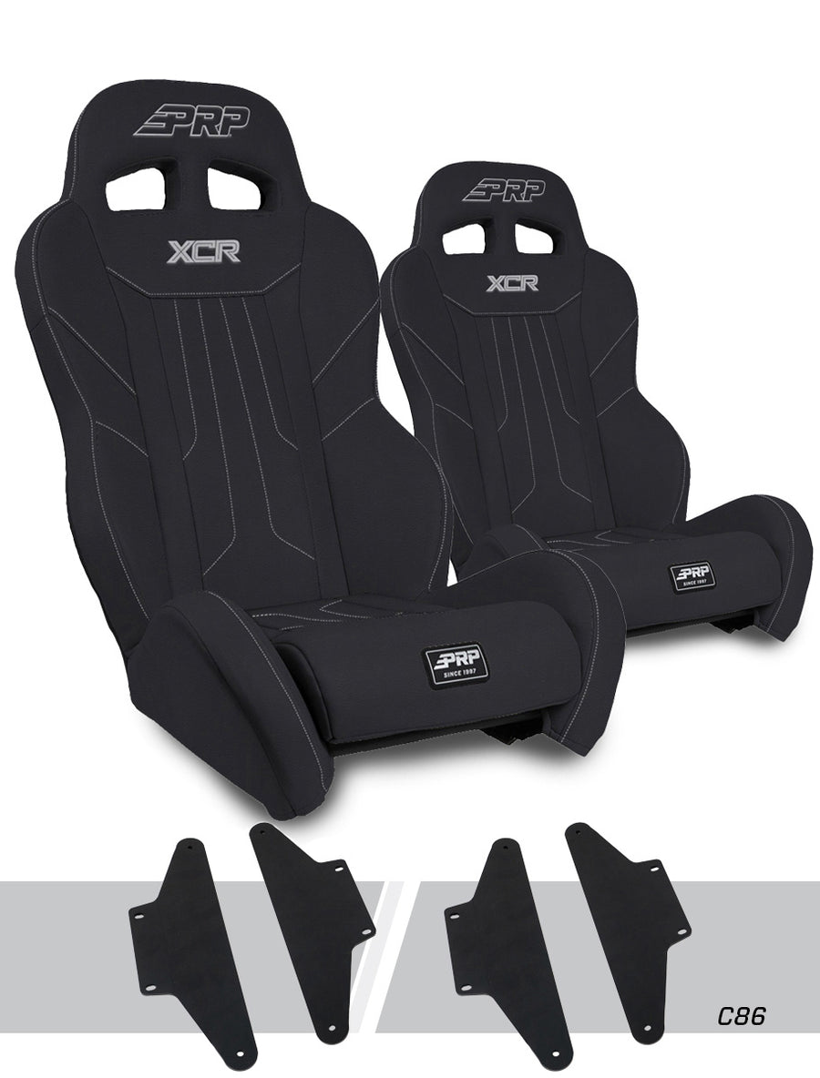 XCR Suspension Seats Kit for Can-Am Maverick X3 Pair - Black