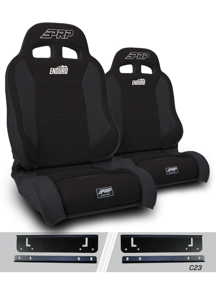 Enduro Elite Suspension Seat Trek Edition Kit for 97-02 Jeep Wrangler TJ Pair - Black