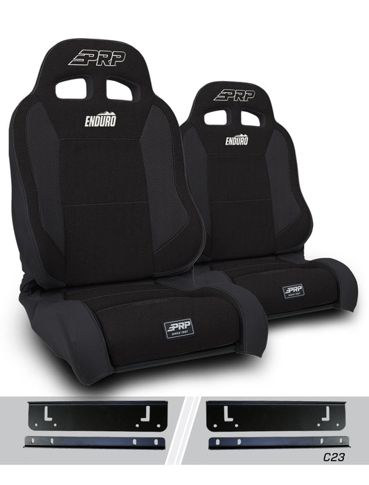 Enduro Elite Suspension Seat Trek Edition Kit for 97-02 Jeep Wrangler TJ Pair - Black