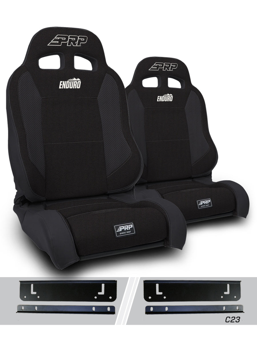 Enduro Elite Suspension Seat Trek Edition Kit for 97-02 Jeep Wrangler TJ Pair - Black